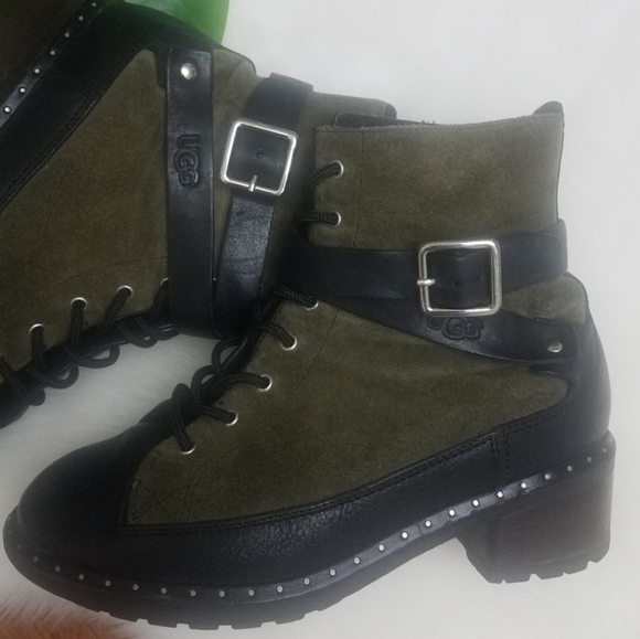 UGG Australia Collection Combat Boots Size 6.5 - Picture 2 of 13